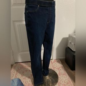 Dark blue jean leggings